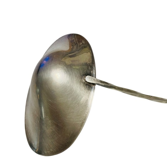 Vintage Punch / Soup Double Ladle Serving Spoon Silver Plate Twisted Handle 16" - Picture 7 of 15